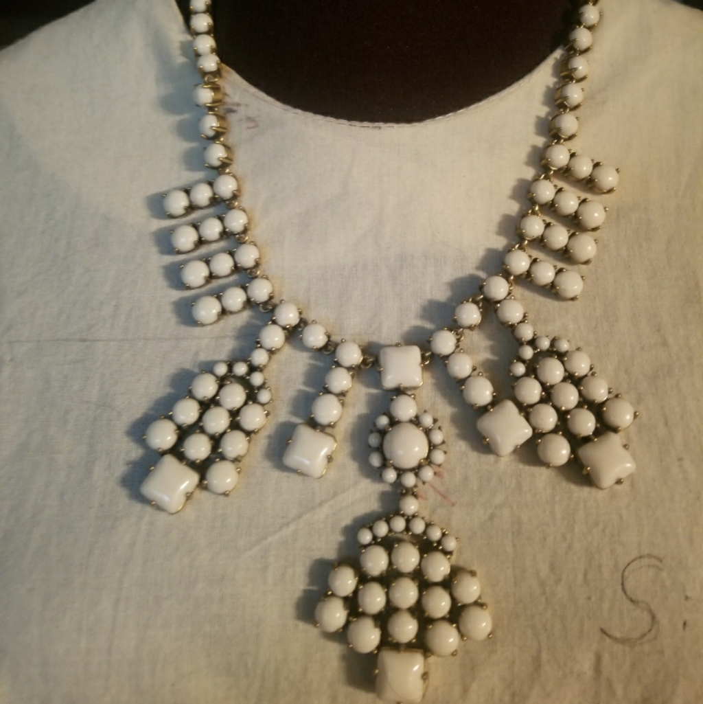 White Statement Necklance
